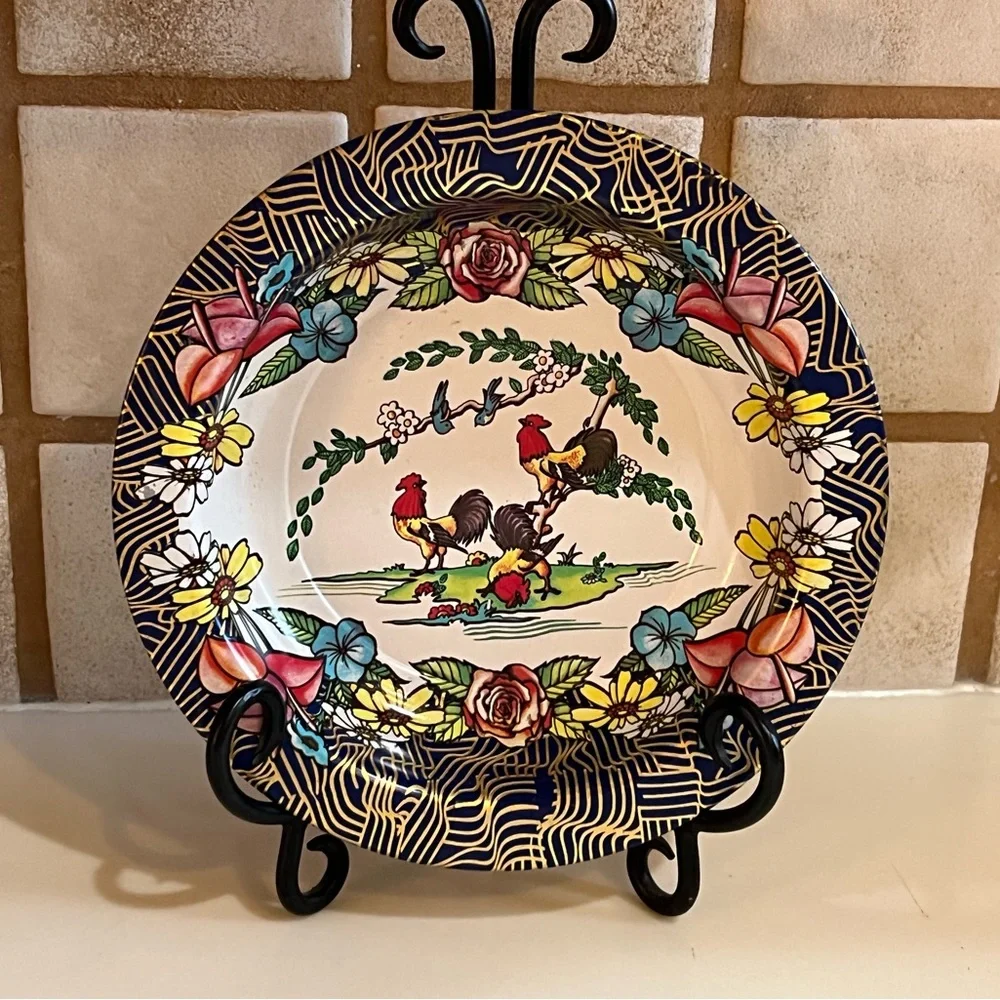 Vin Metal Tin Plate Brazil Rooster “ Action Industries Brazil”